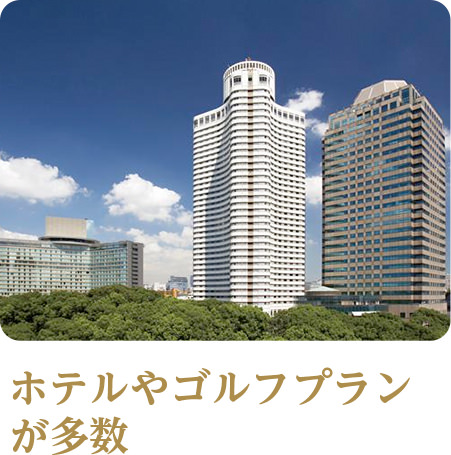 ホテルやゴルフプランが多数